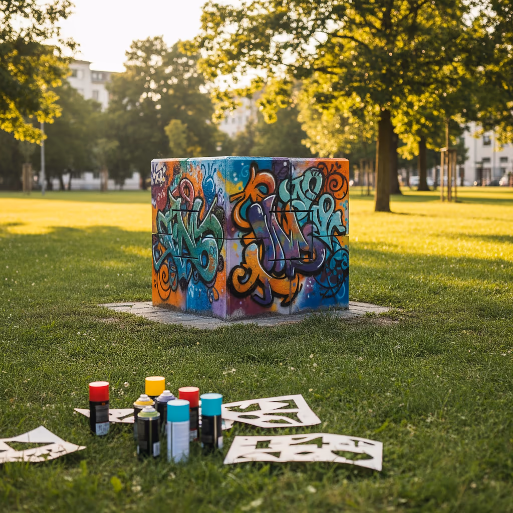 Graffiti-Cubes | Sprayen in Schweinfurt