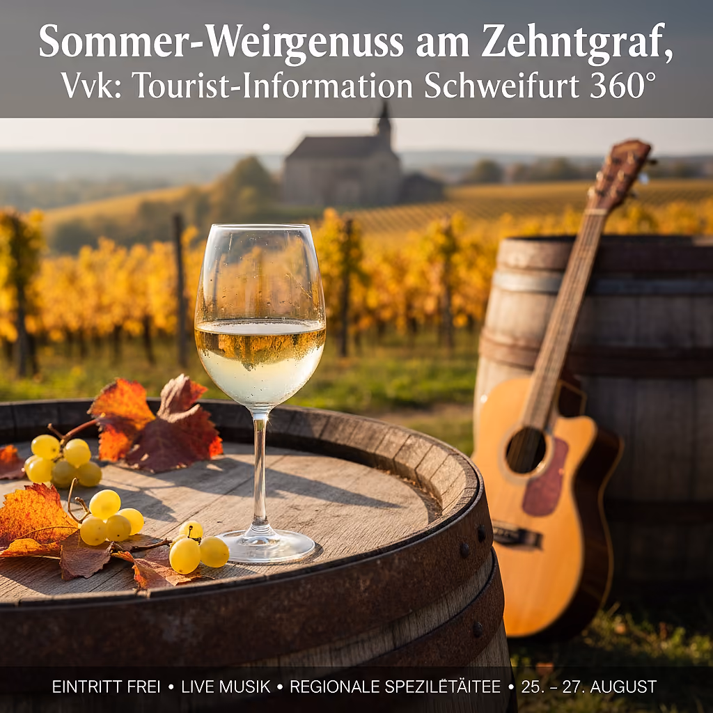 Sommer-Weingenuss am Zehntgraf, Vvk: Tourist-Information Schweinfurt 360°