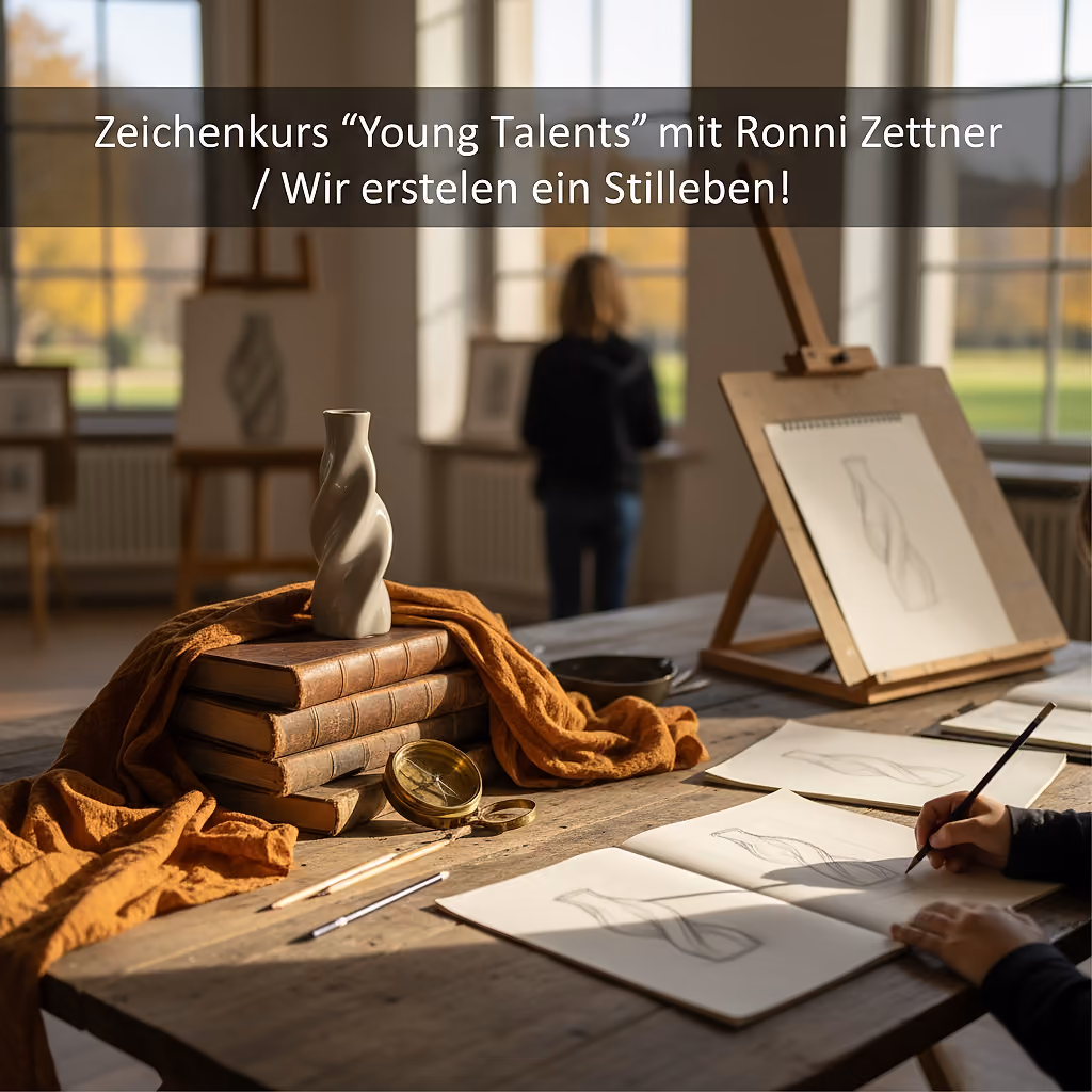 Zeichenkurs 'Young Talents' mit Ronni Zettner / Wir erstellen ein Stillleben!