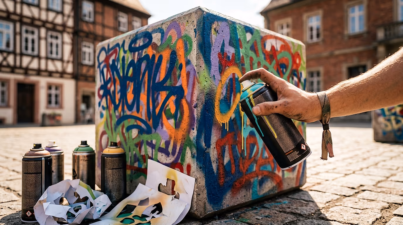 Graffiti-Cubes | Sprayen in Schweinfurt