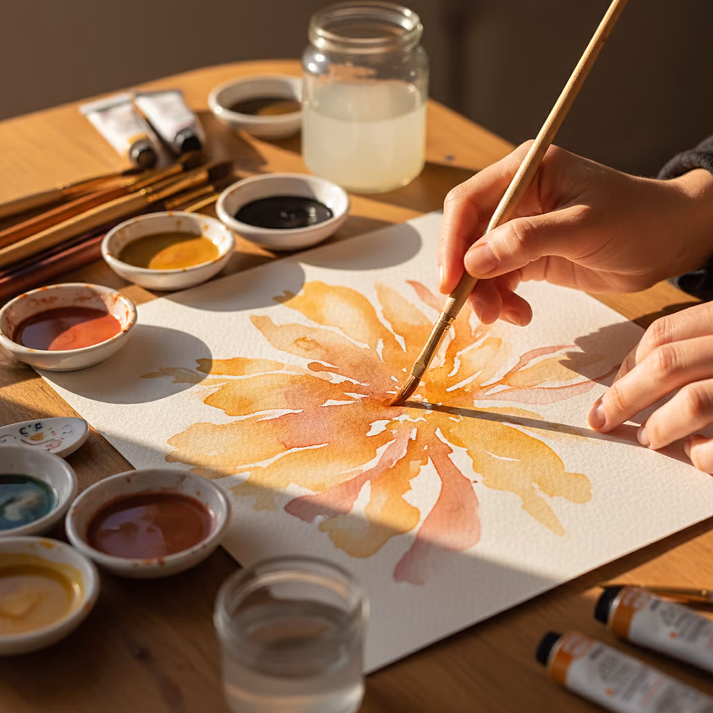 Aquarell Blumen Halbabstrakt - Aquarell-Workshop mit Axel Weisenberger