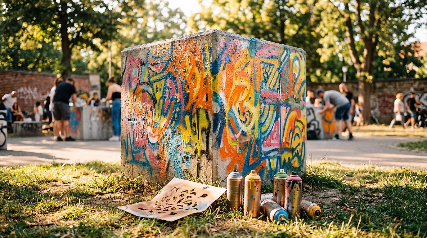 Graffiti-Cubes | Sprayen in Schweinfurt