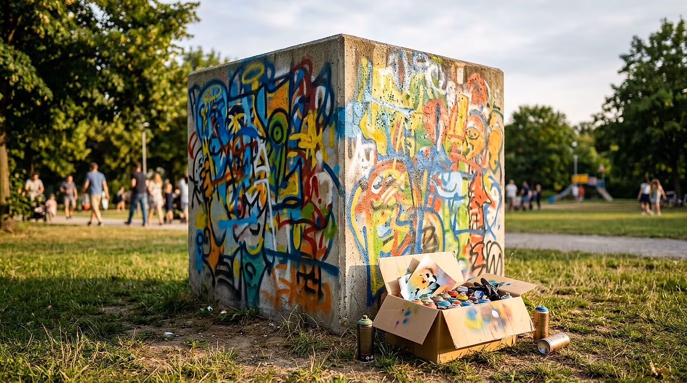 Graffiti-Cubes | Sprayen in Schweinfurt