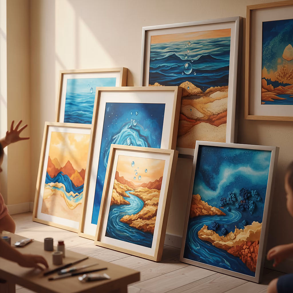 Kunst für Kinder: Wasser soweit das Auge reicht