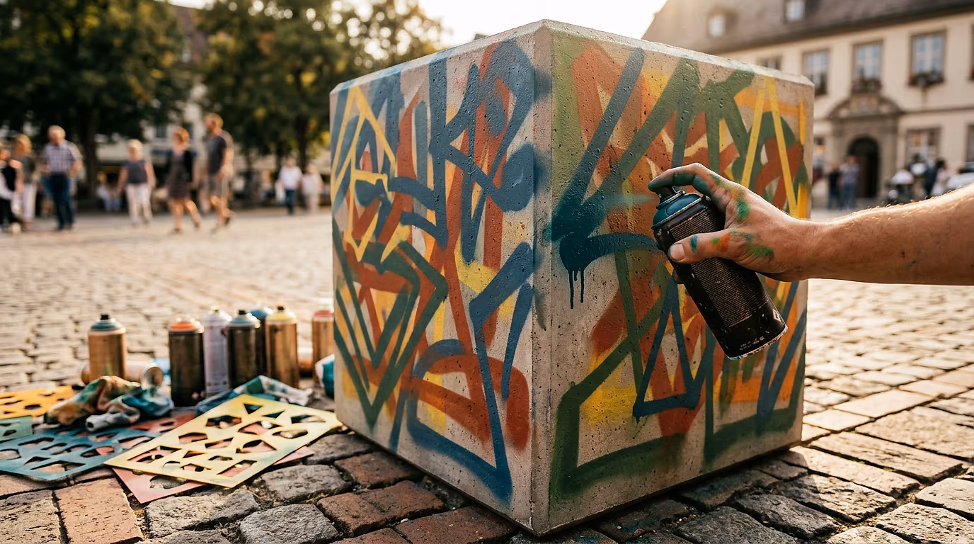 Graffiti-Cubes | Sprayen in Schweinfurt