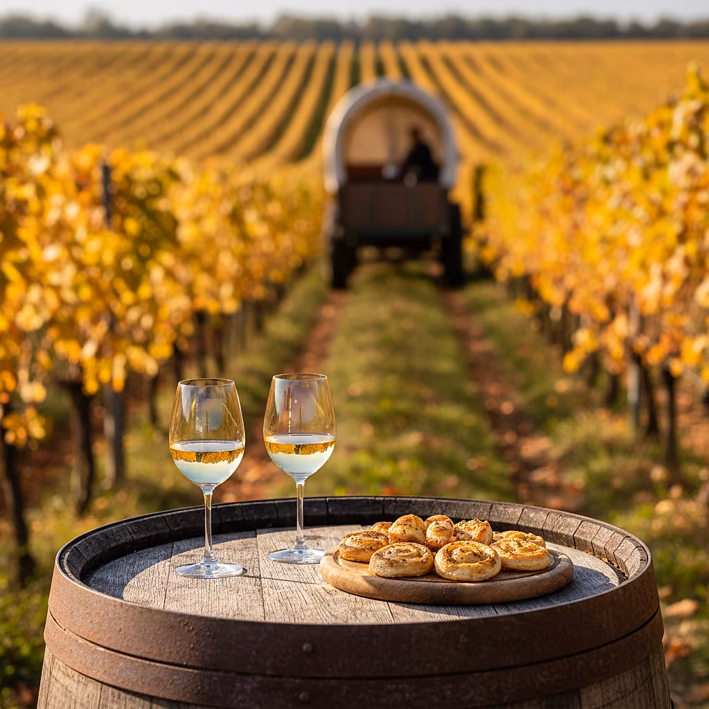 Planwagenfahrt mit Weinprobe durch die Zeilitzheimer Weinberge an der Mainschleife