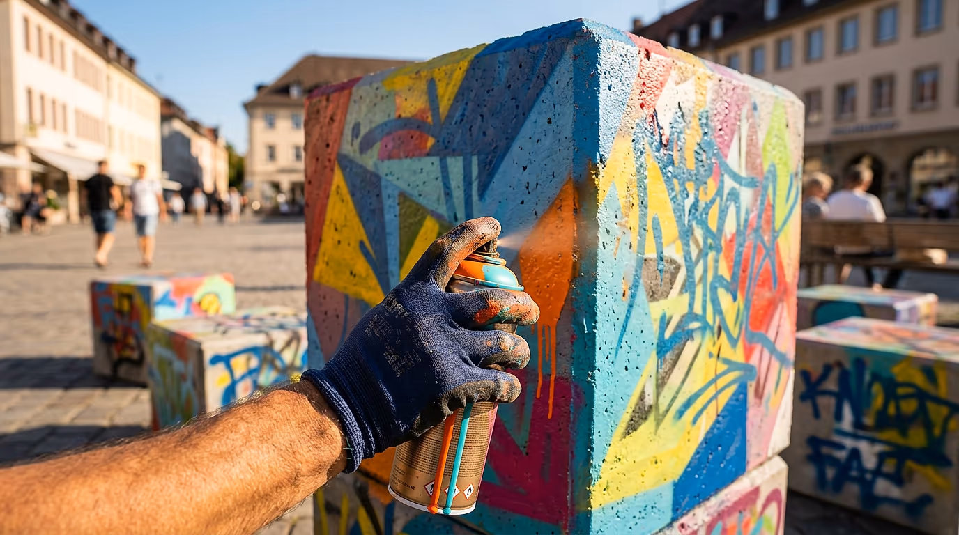 Graffiti-Cubes | Sprayen in Schweinfurt