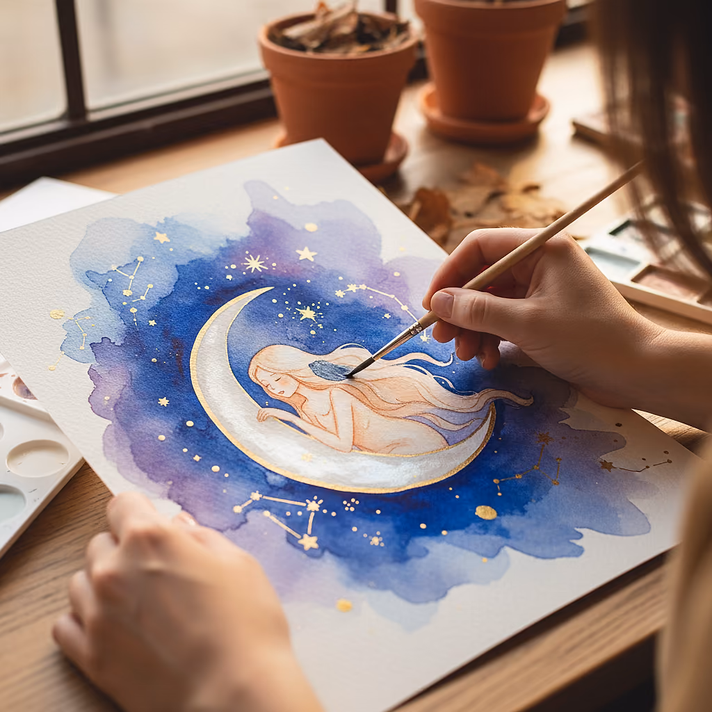 Male dein eigenes Sternbild - Aquarell-Workshop mit Olena Korchmynska